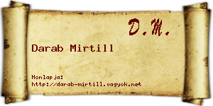 Darab Mirtill névjegykártya